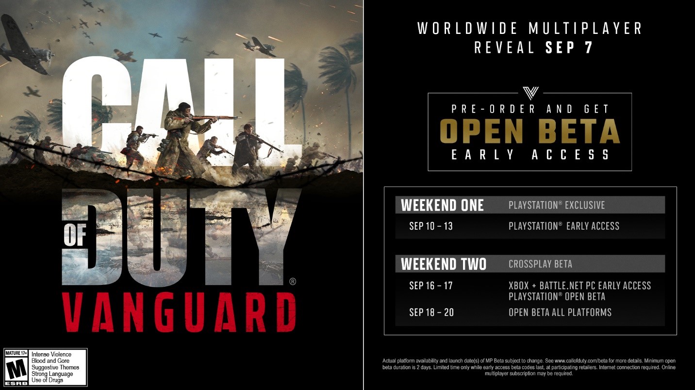 Worldwide Multiplayer Reveal September 7, Pre-order and get Open BETA Early Access